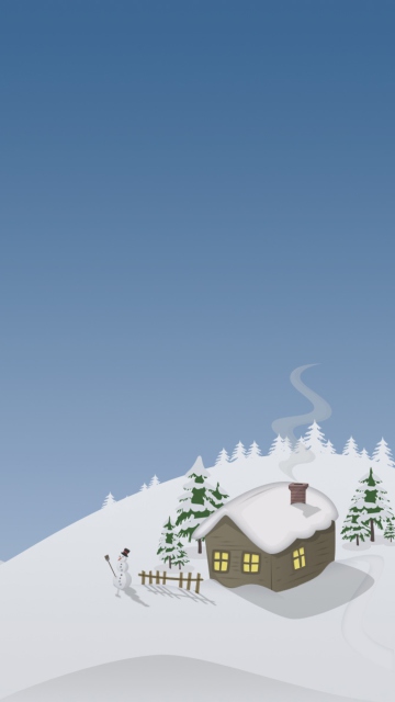 Screenshot №1 pro téma Winter House Drawing 360x640