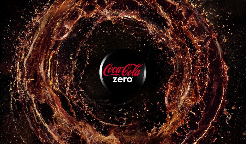 Обои Coca Cola Zero - Diet and Sugar Free 1024x600