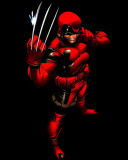 Das Wolverine in Red Costume Wallpaper 128x160