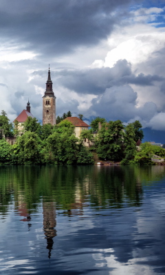 Sfondi Lake Bled, Slovenia 240x400