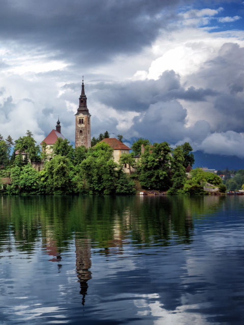 Sfondi Lake Bled, Slovenia 480x640