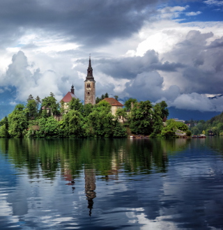 Kostenloses Lake Bled, Slovenia Wallpaper für iPad Air