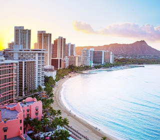 Waikiki Beach Hawaii sfondi gratuiti per 1024x1024