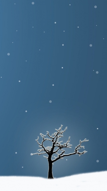 Sfondi Last Winter Tree 360x640