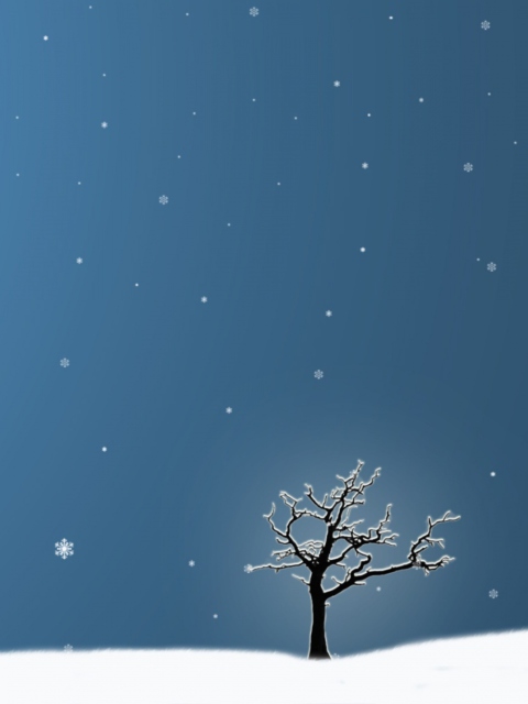 Screenshot №1 pro téma Last Winter Tree 480x640