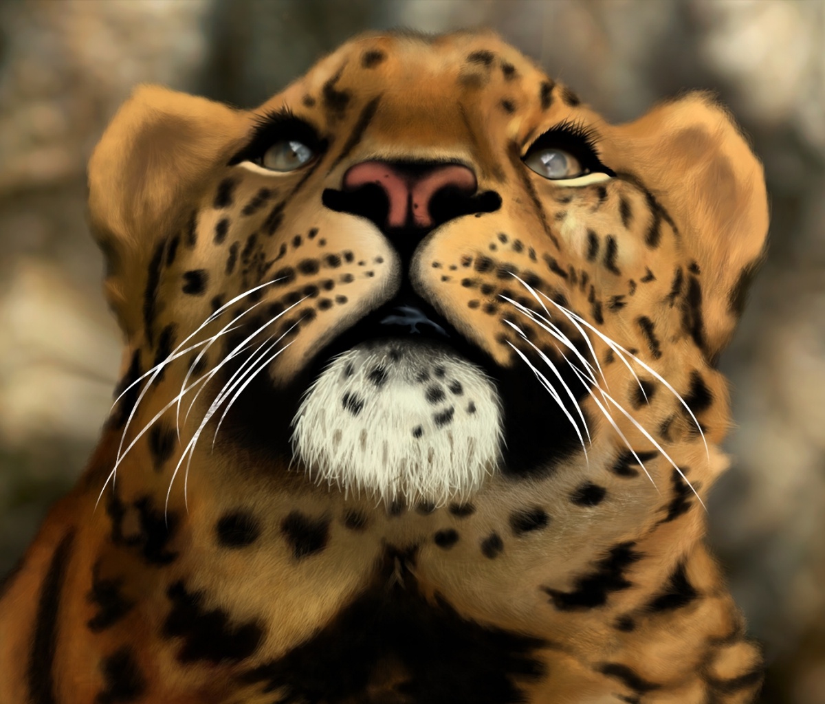 Обои Leopard Art Picture 1200x1024