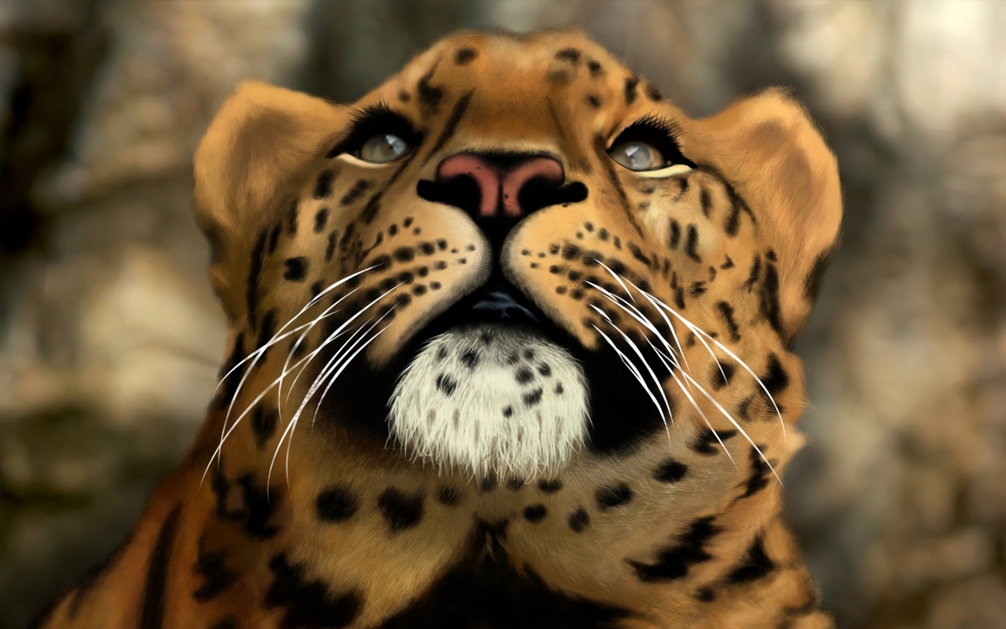 Das Leopard Art Picture Wallpaper 1440x900