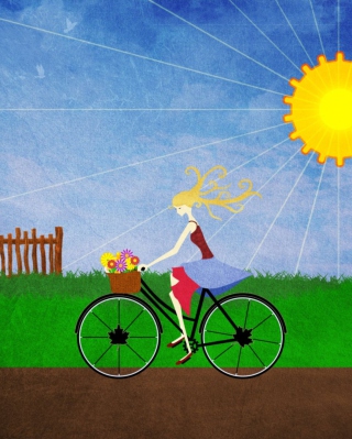 Her Bicycle - Obrázkek zdarma pro Nokia X6