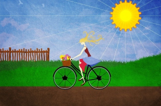 Her Bicycle - Obrázkek zdarma pro Nokia X5-01
