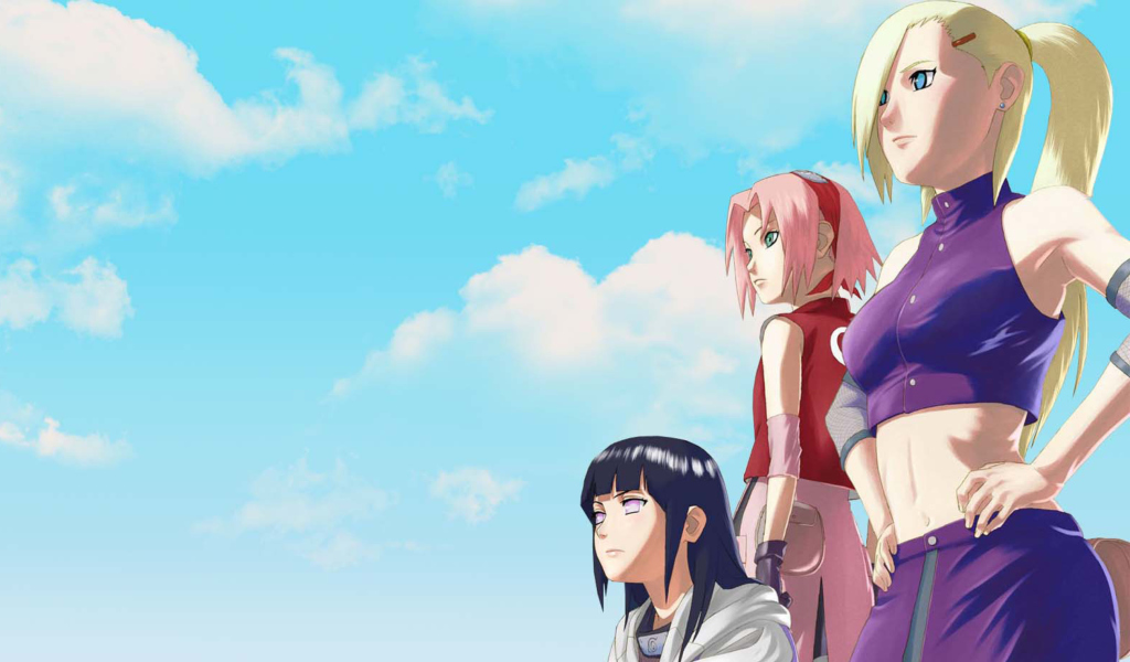 Screenshot №1 pro téma Naruto Girls - Sakura and Hinata Hyuga 1024x600