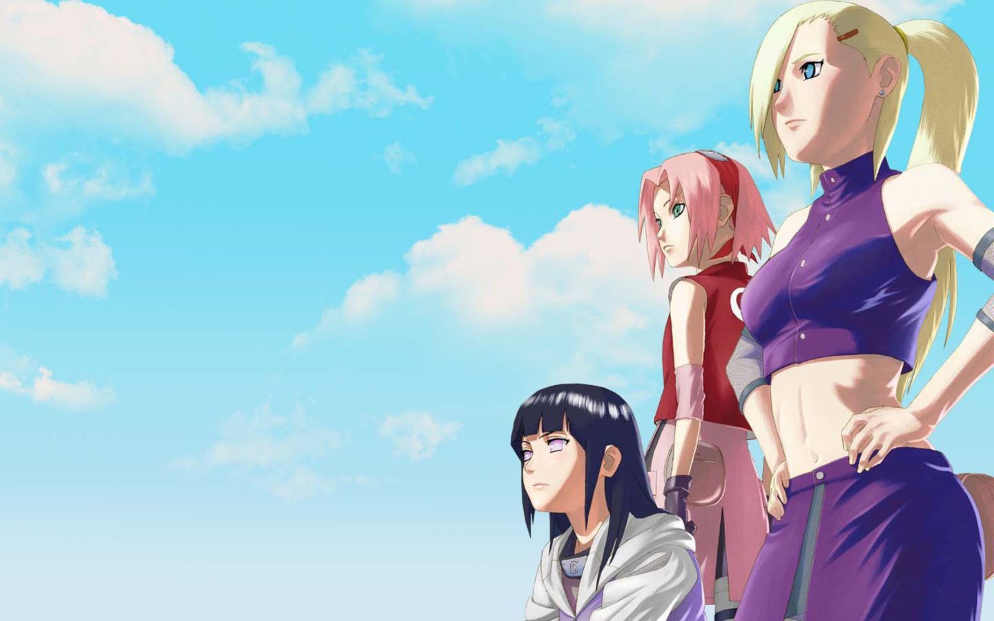 Screenshot №1 pro téma Naruto Girls - Sakura and Hinata Hyuga 1440x900