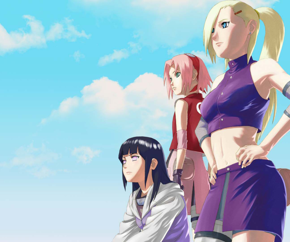 Screenshot №1 pro téma Naruto Girls - Sakura and Hinata Hyuga 960x800