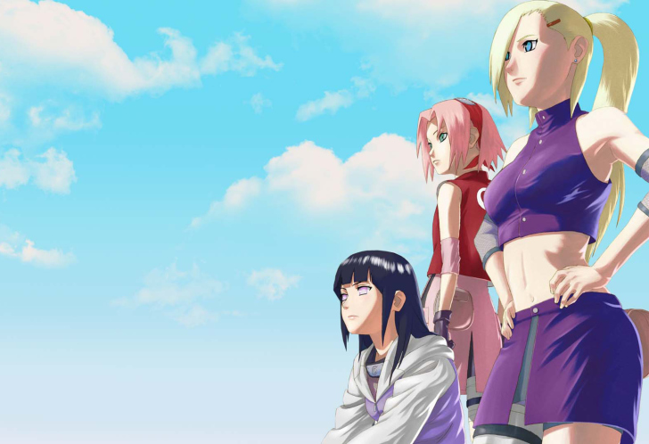 Screenshot №1 pro téma Naruto Girls - Sakura and Hinata Hyuga