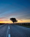 Das Sunset Over Road Wallpaper 128x160