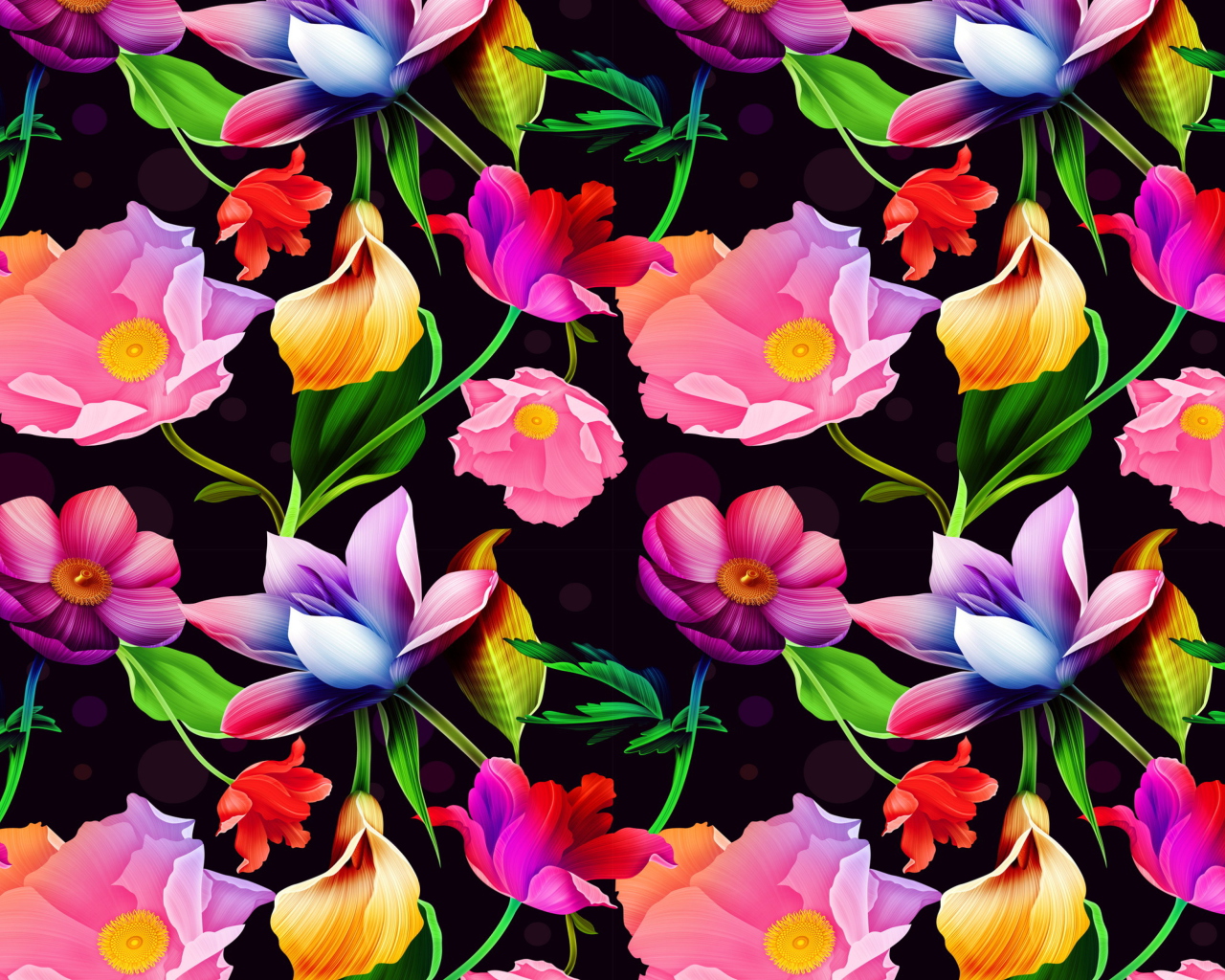 Fondo de pantalla Colorful Flowers 1280x1024