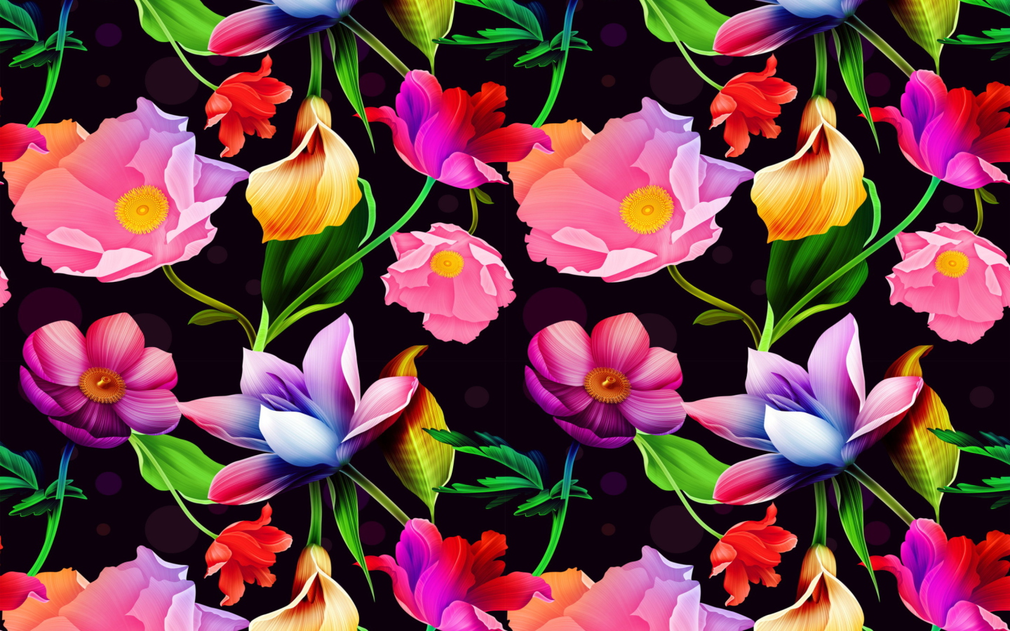 Colorful Flowers screenshot #1 1440x900