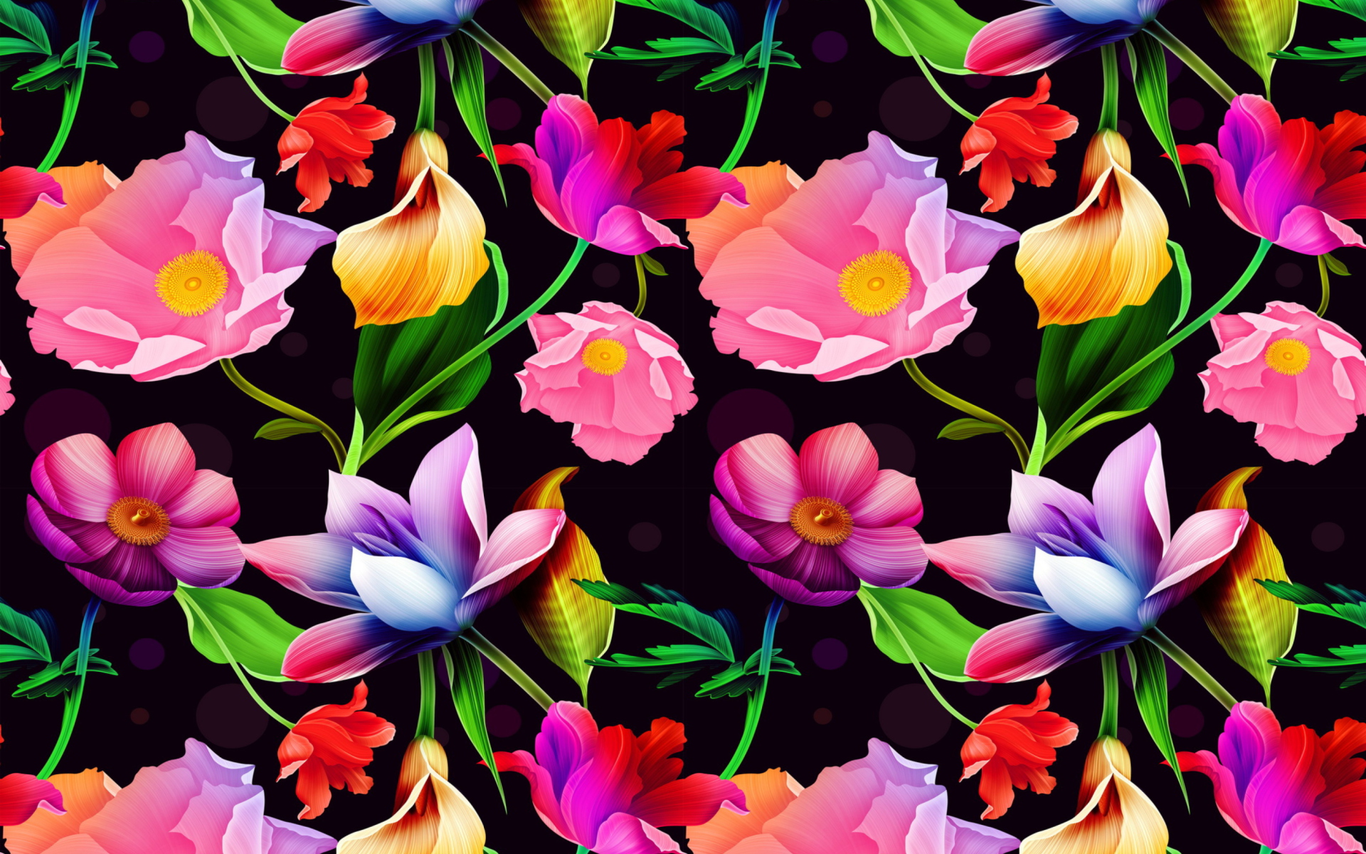 Screenshot №1 pro téma Colorful Flowers 1920x1200