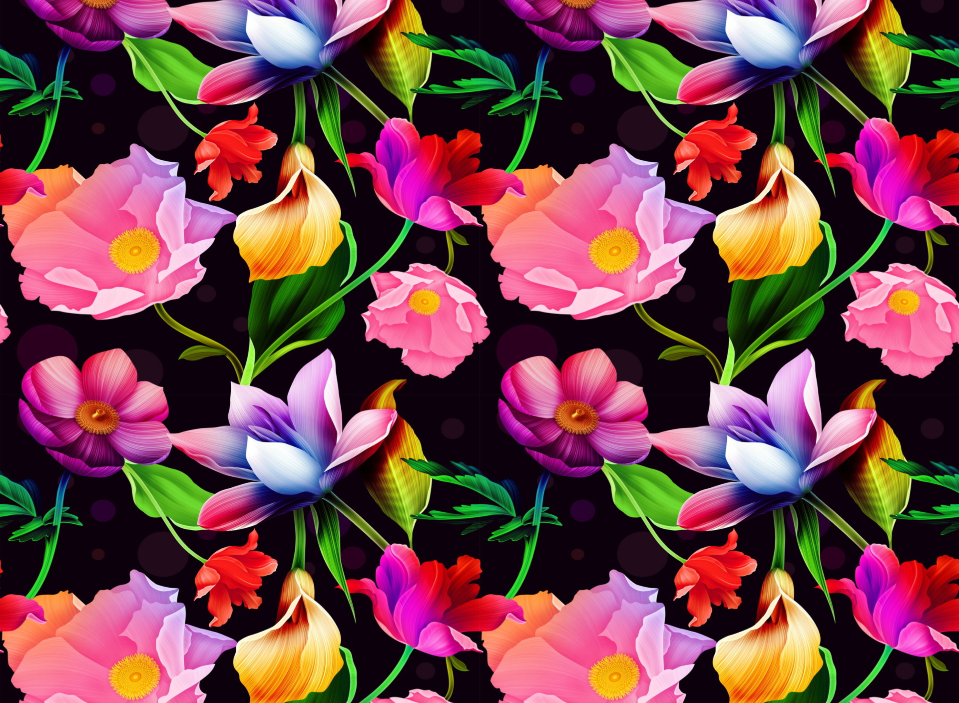 Das Colorful Flowers Wallpaper 1920x1408
