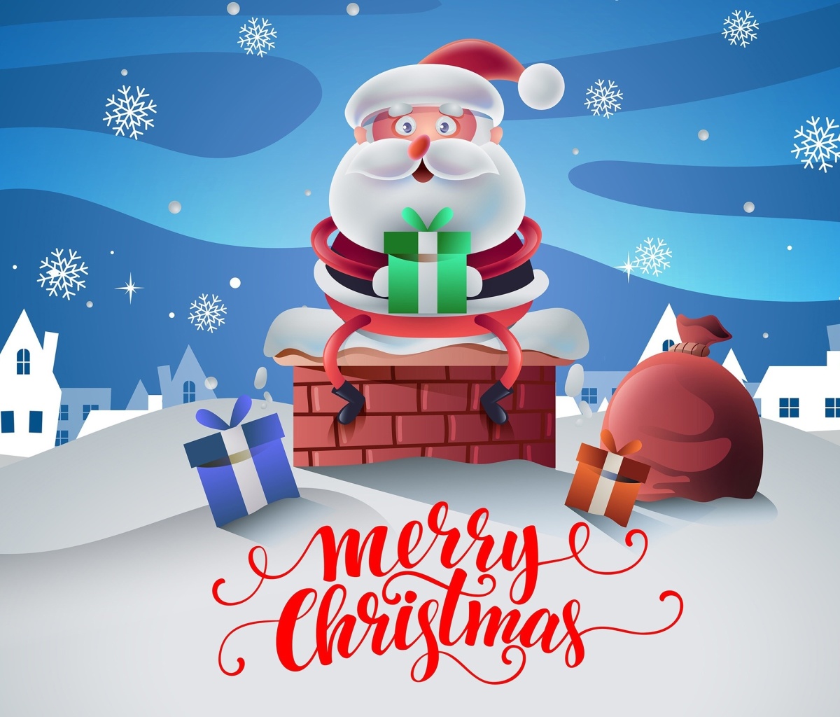 Обои Santas Christmas Song 1200x1024