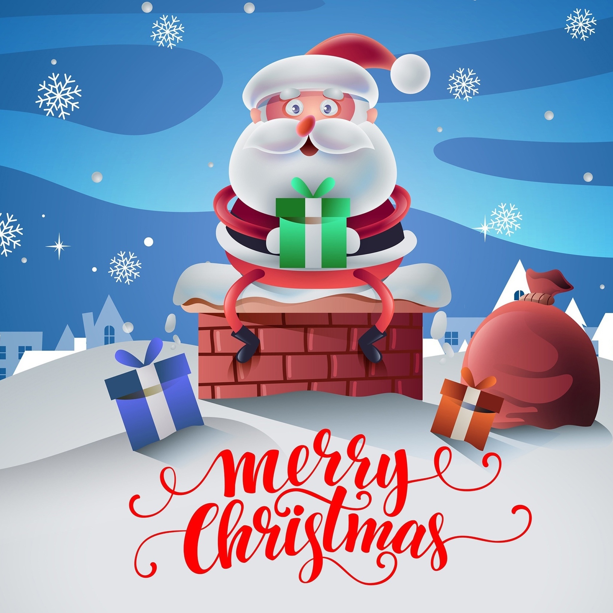 Обои Santas Christmas Song 2048x2048