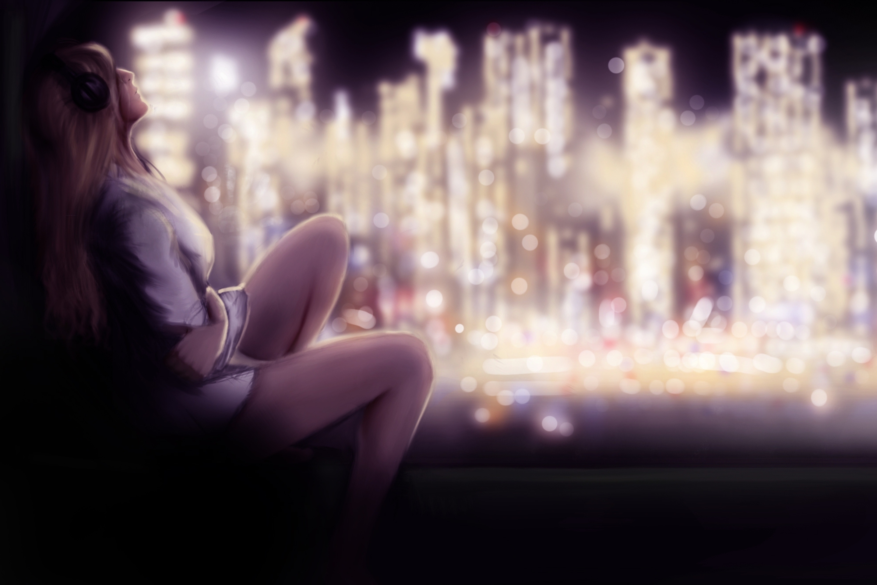 Screenshot №1 pro téma City Girl Drawing 2880x1920