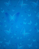 Screenshot №1 pro téma Blue Butterflies 128x160