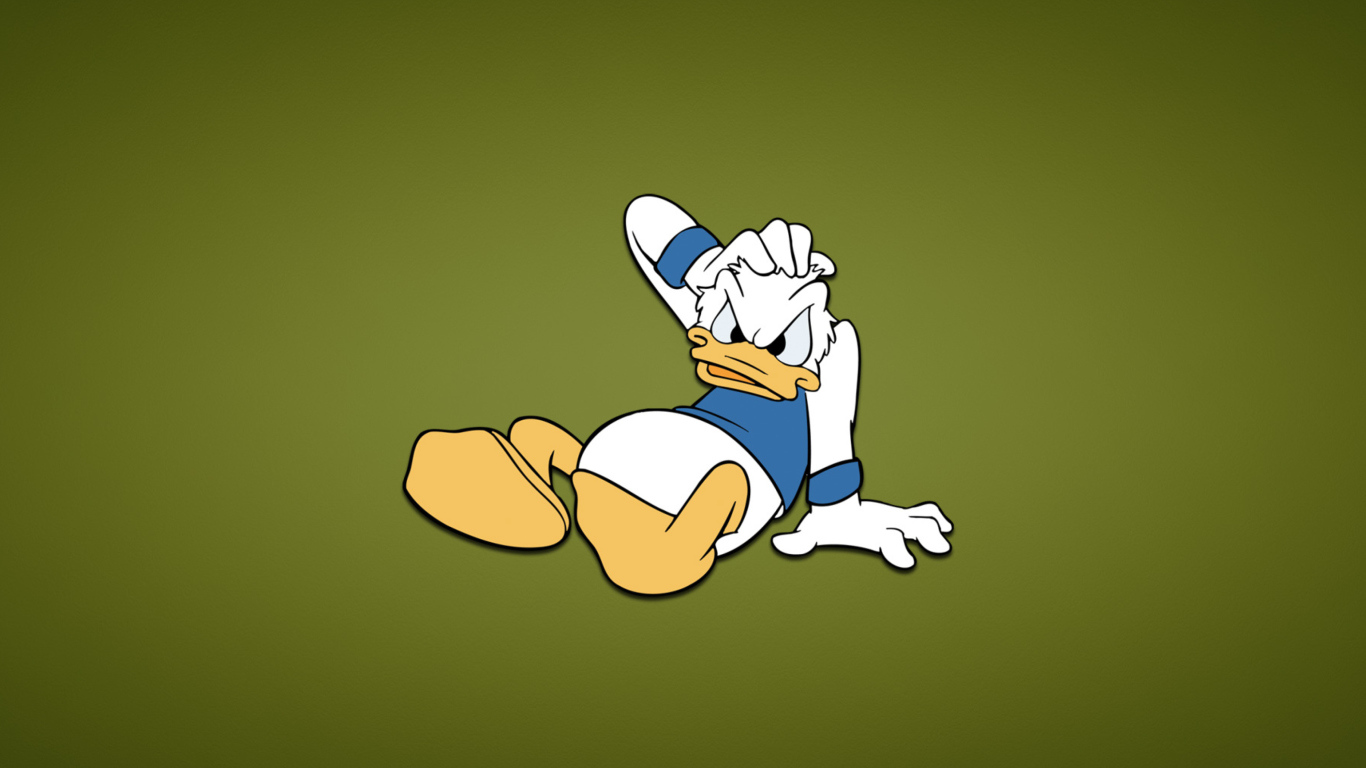 Funny Donald Duck wallpaper 1366x768