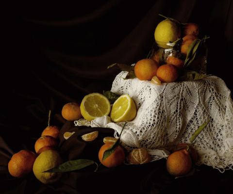 Das Still Life with Fruit Wallpaper 480x400