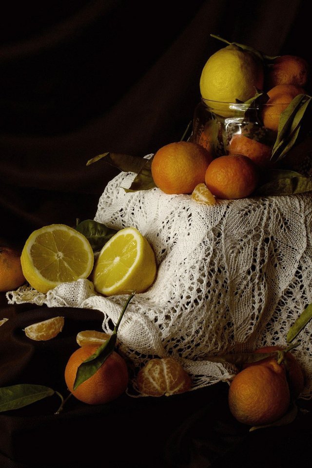 Still Life with Fruit wallpaper 640x960