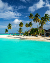 Bungalow Hotel and Villa on Maldives wallpaper 176x220