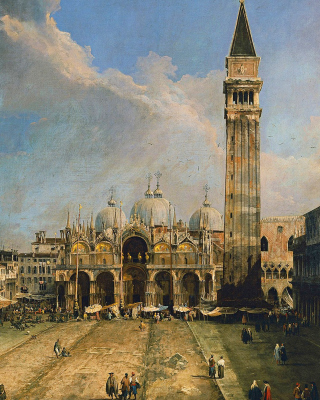 Piazza San Marco in Venice Postcard sfondi gratuiti per 640x1136