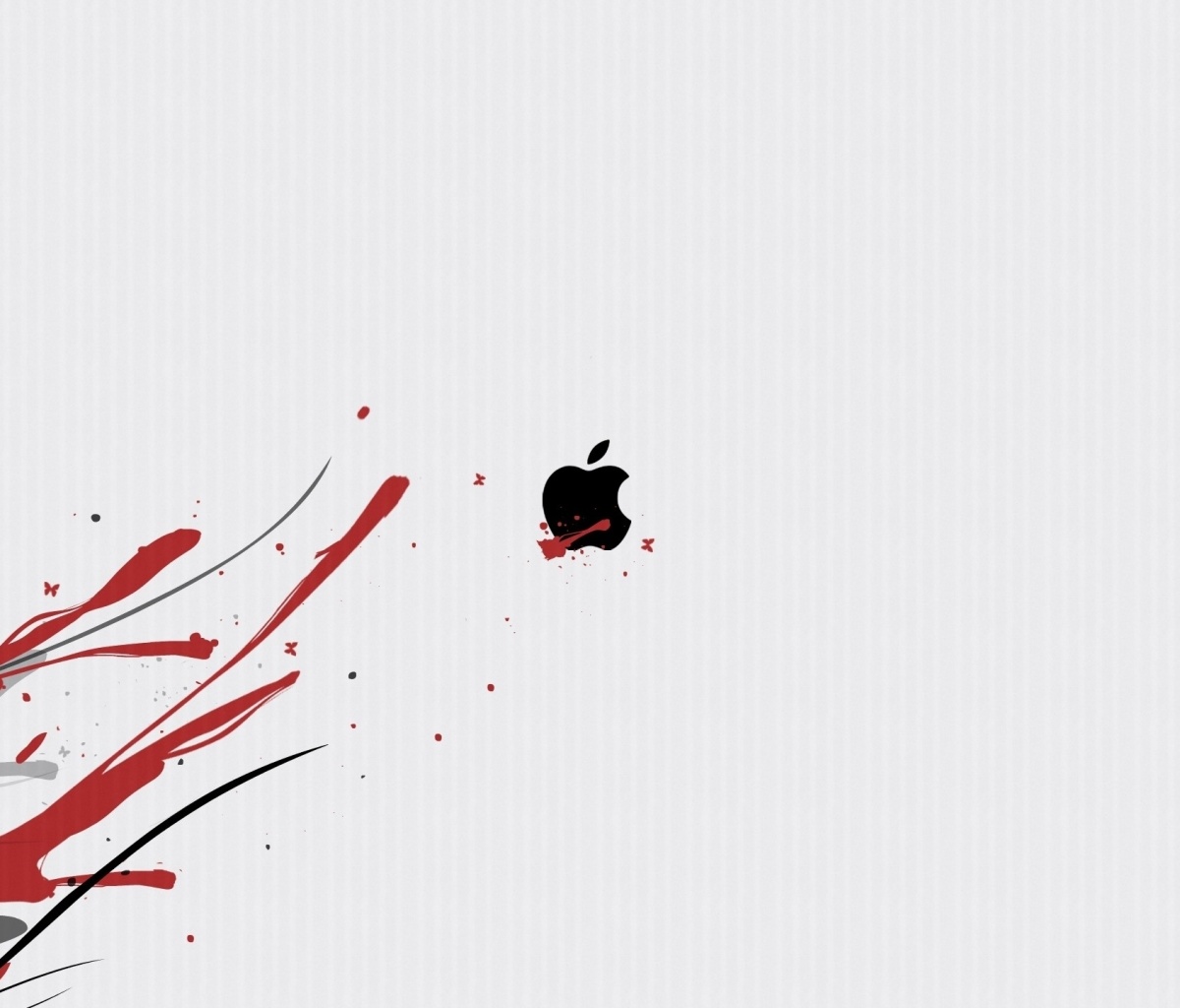 Fondo de pantalla Black Apple Logo 1200x1024