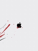 Black Apple Logo wallpaper 132x176