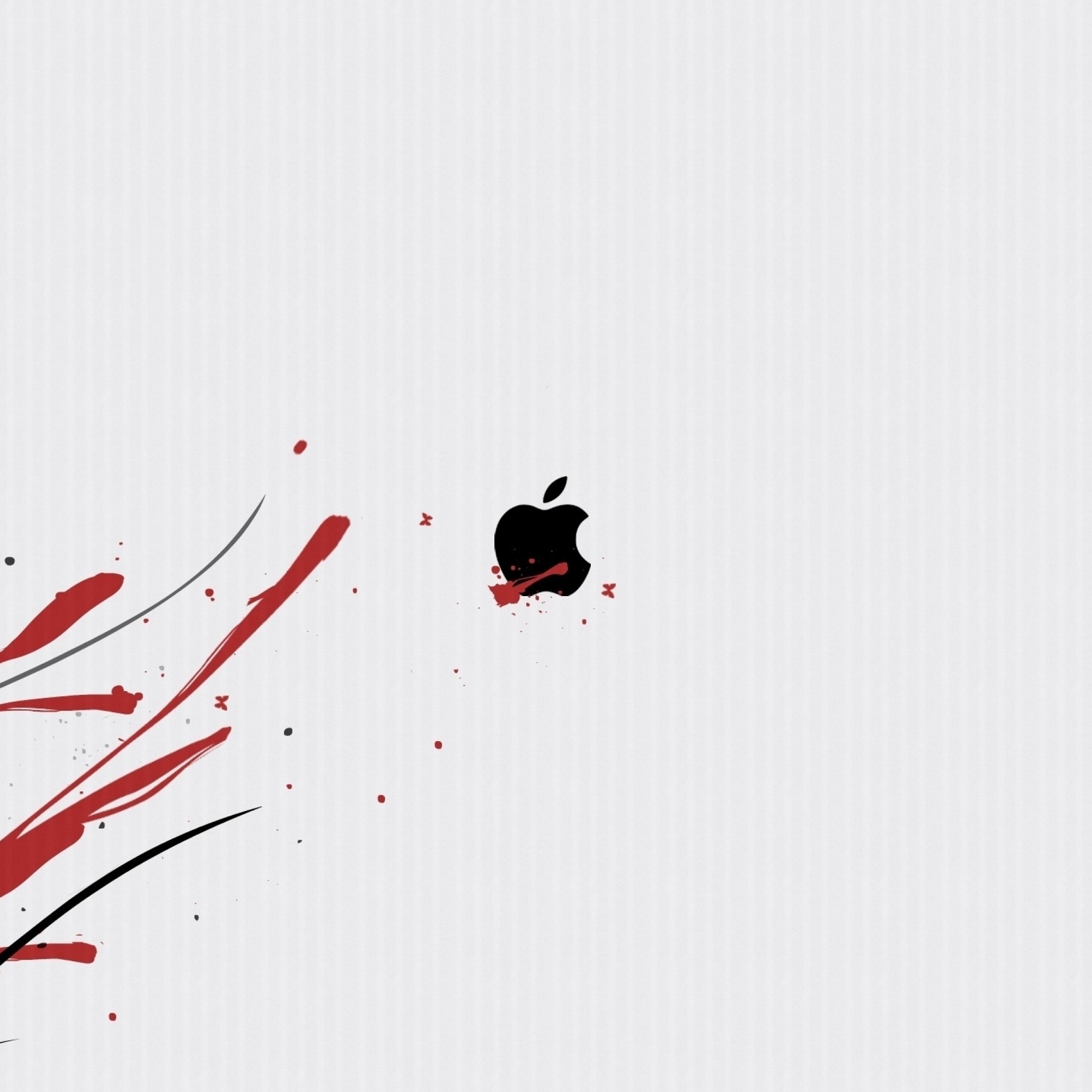 Fondo de pantalla Black Apple Logo 2048x2048