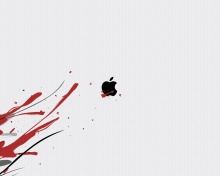 Обои Black Apple Logo 220x176