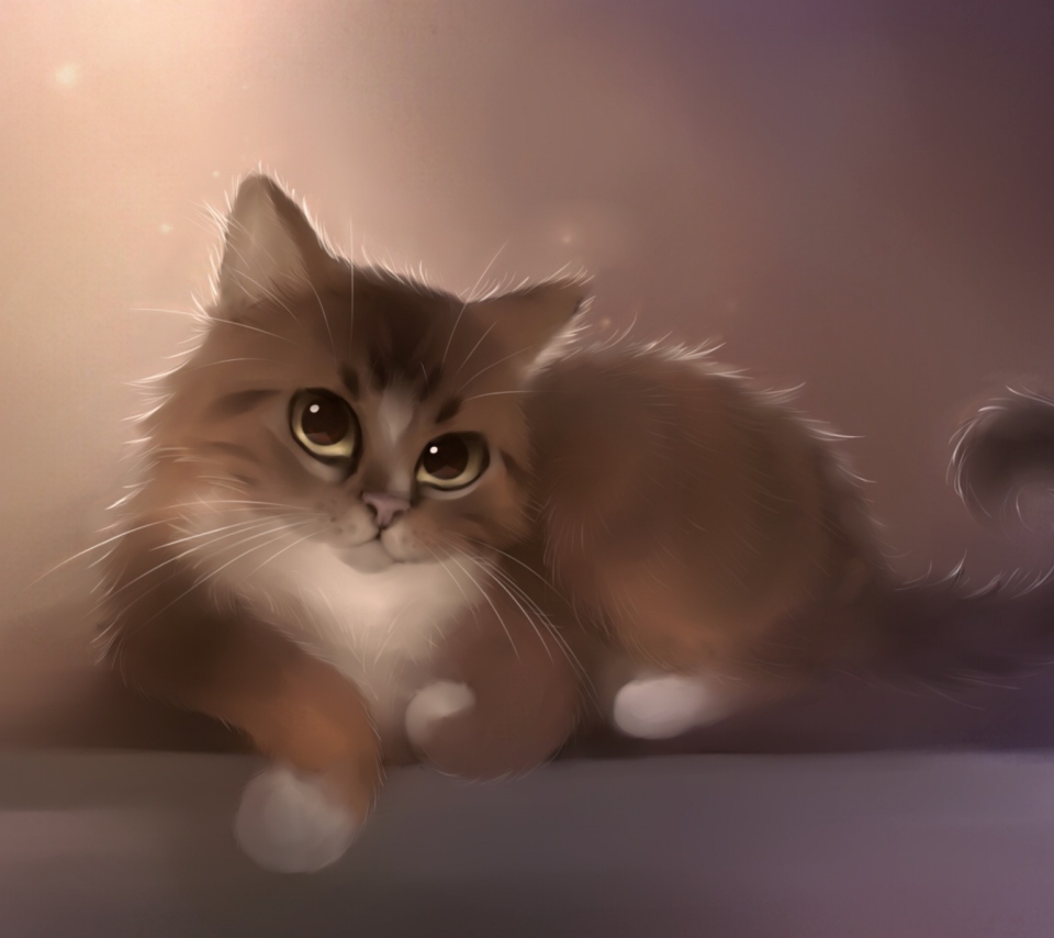 Screenshot №1 pro téma Good Kitty Painting 960x854