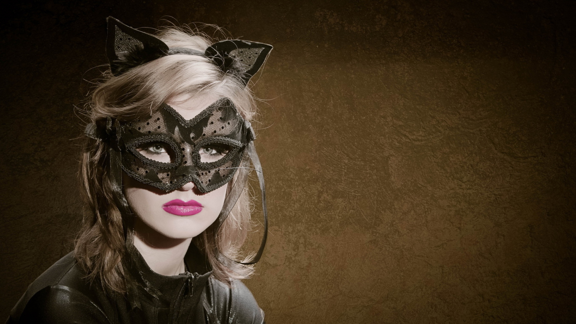 Fondo de pantalla Cat Woman Mask 1920x1080