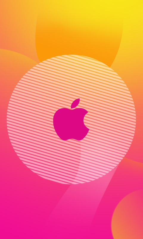Sfondi Pinky Apple Logo 480x800