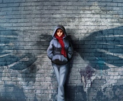 Screenshot №1 pro téma Red Scarf And Brick Wall 176x144