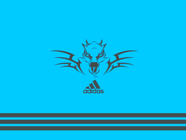 Обои Adidas Blue Background 640x480