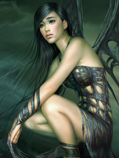 Fondo de pantalla Fantasy Girl Art 480x640