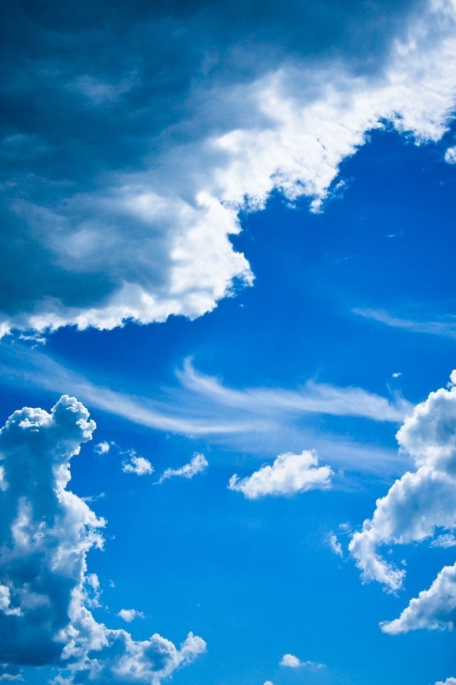 Blue Sky And Clouds screenshot #1 640x960