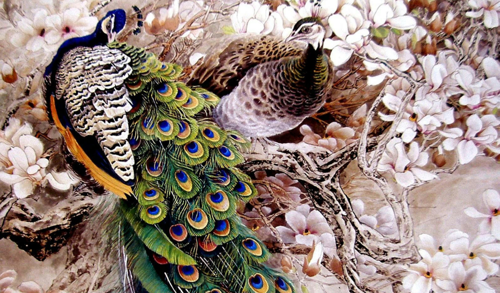 Peacock Painting screenshot #1 1024x600