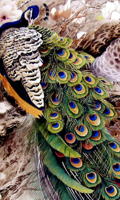 Screenshot №1 pro téma Peacock Painting 240x400