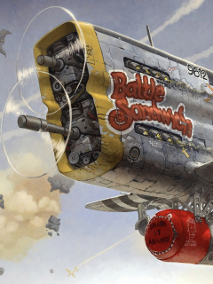 Fondo de pantalla Battle Sandwich Airplane 240x320