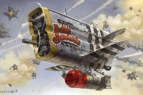 Screenshot №1 pro téma Battle Sandwich Airplane 480x320