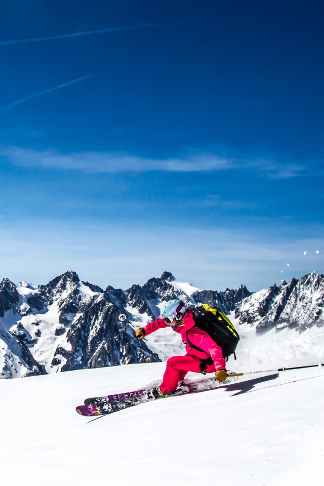 Sfondi Skiing in Aiguille du Midi 640x960