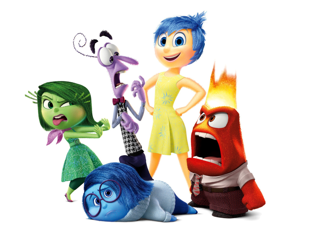 Fondo de pantalla Inside Out, Pixar 1024x768