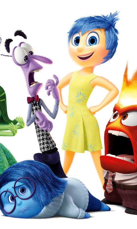Inside Out, Pixar wallpaper 480x800