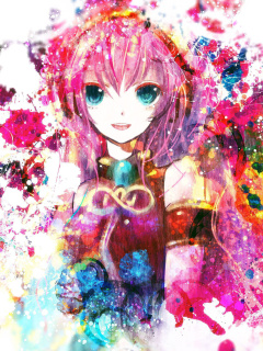 Fondo de pantalla Megurine Luka Vocaloid 240x320